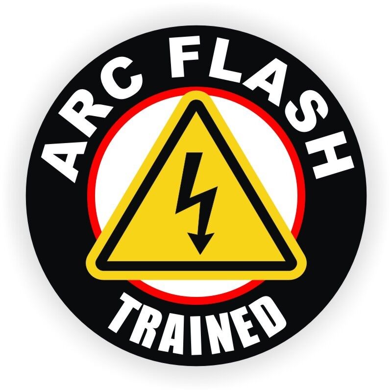 ARC Flash Trained Hard Hat Decal | Safety Helmet Sticker Label Electrician USA