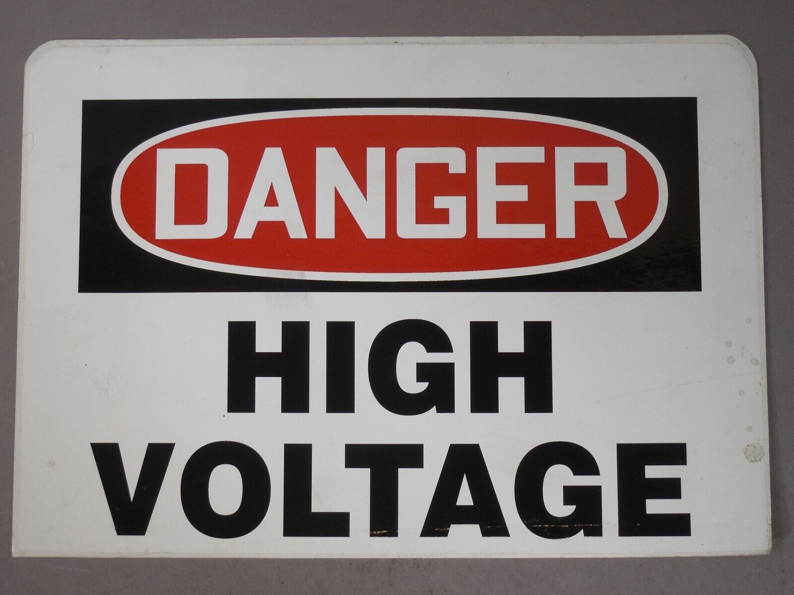 Lot of 4 Danger Safety Signs: High Voltage 10\