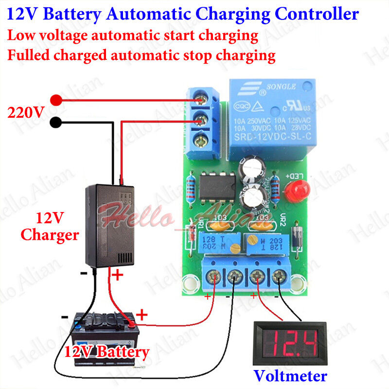 12V Battery Low Voltage Automatic Charging Controller Intelligent Charger Module