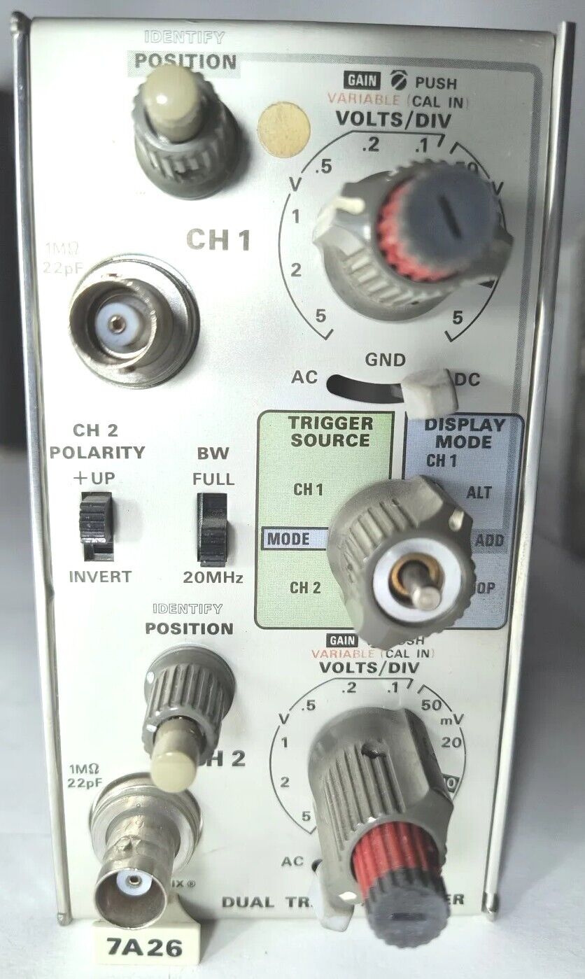 Tektronix Dual Trace Amplifier 7A26