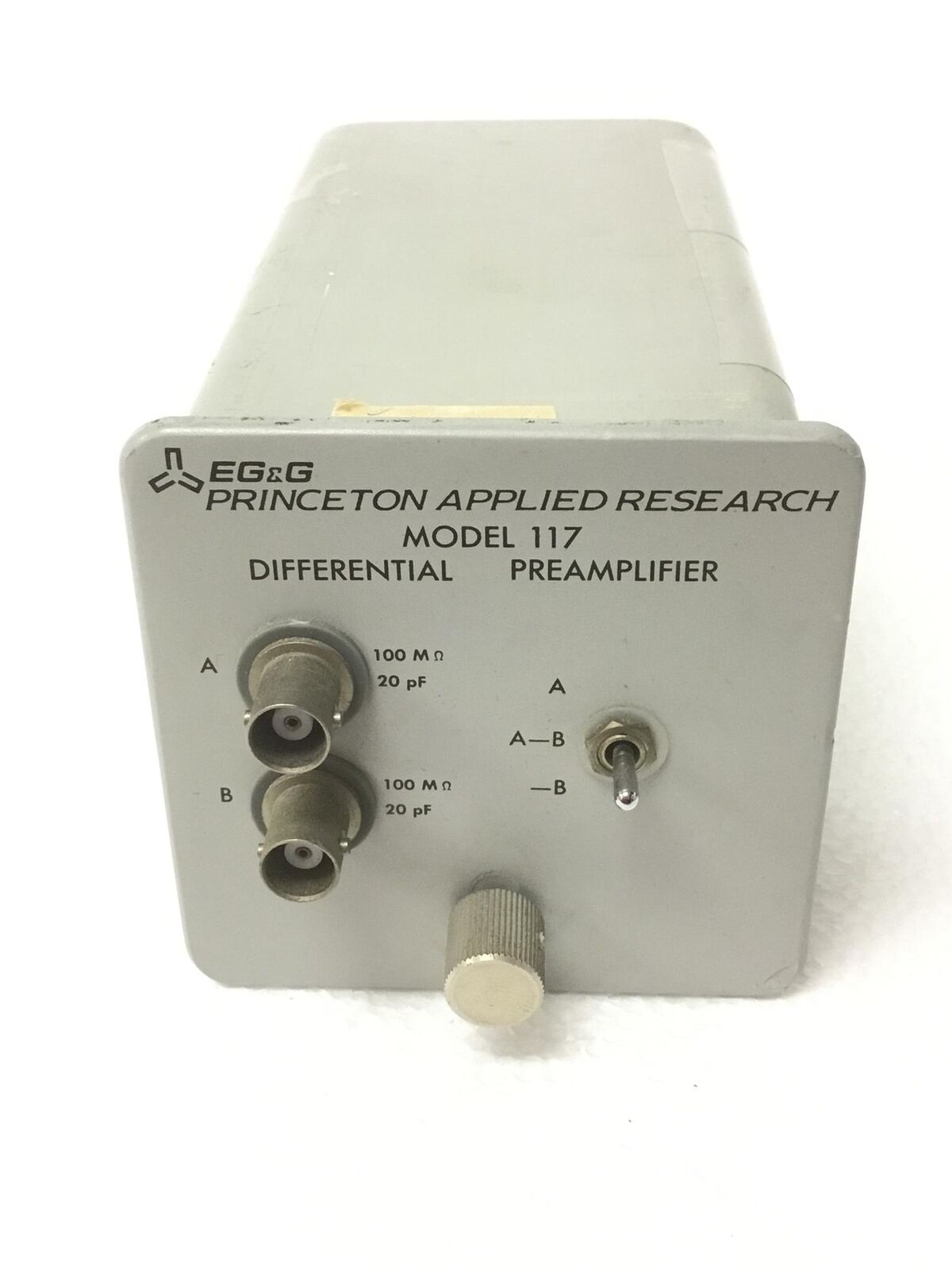EG&G Princeton Applied Research Model 117 Differential Pre Amplifier WORKING
