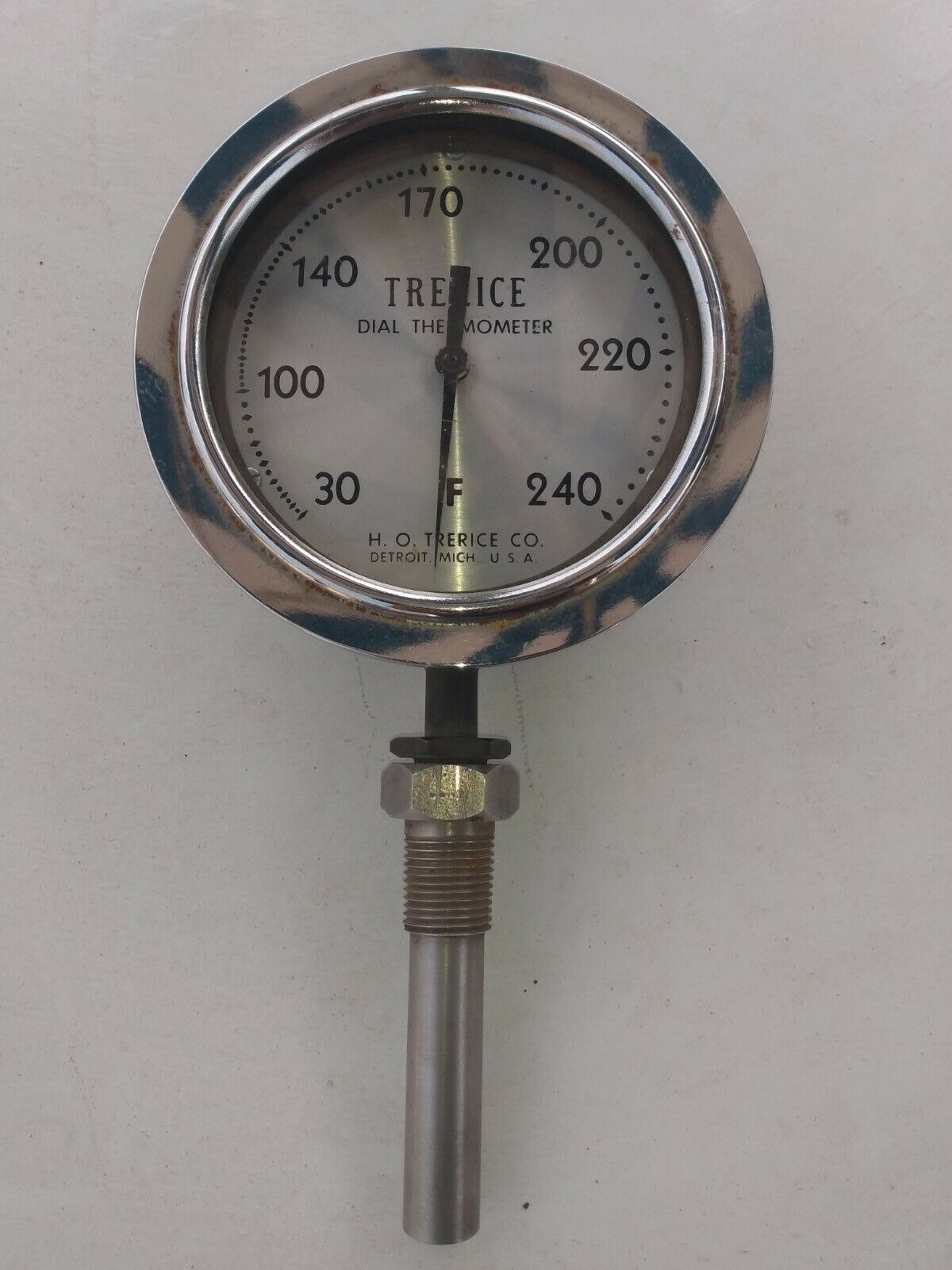 Trerice Detroit Mich. U.S.A. vintage 30-240 Dial Thermometer