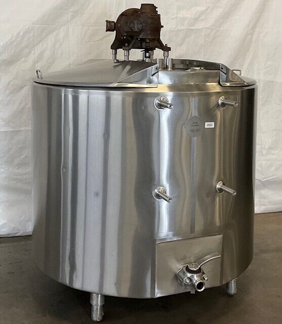 Used Cherry Burrell 200 Gallon Stainless Processor EPT Jacketed Tank & Stand