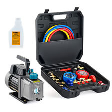 3.5cfm Vacuum Pump Kit for Air Conditioner Repair Auto AC Refrigerant Recharging picture