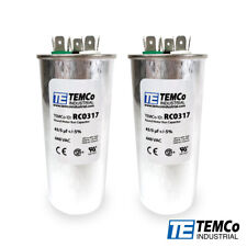 TEMCo 45+5 uf/MFD 440 VAC volts Round Dual Run Capacitor 50/60 Hz -Lot-2 picture