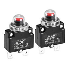  2pcs 10A 125 250V Push Button Reset Overload Protector Thermal Circuit Breaker picture