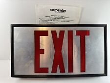 NOS Carpenter Flex-P Metal Exit Light 120VAC Single Sided Vintage picture