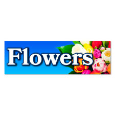 Flowers Vinyl Banner with Optional Sizes (Made in the USA) picture