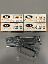 ACE CLIPPER Stapler No. 702 MADE IN USA Ace Fastener Corp Chicago ILL. +4 Boxes picture