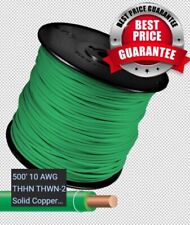 10 Gauge THHN Solid Copper Building Wire(500ft) GREEN picture