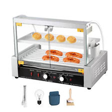 Electric 18 Hot Dog 7 Roller Grill Warmer Machine & Cover with Storage layer picture