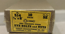10 Pieces 5/16 Inch x 8 Inch Eye Bolt Nut - Hindley Manufacturing - USA Made picture