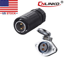 CNLINKO 2 Pin Power Connector Male Plug & Female Socket Waterproof Outdoor IP67 picture