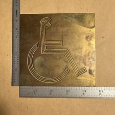 Vintage New Hermes Handicap Wheelchair Brass Master Engraving Font picture
