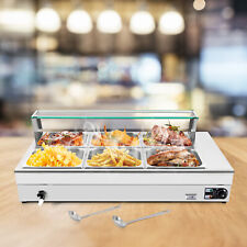 1200W 6L Food Warmer Steam Table Buffet Server Bain Marie Stainless Steel 30-85℃ picture