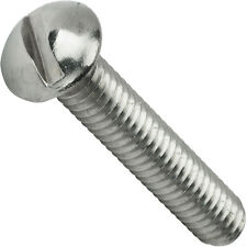 2-56 Round Head Machine Screws Slotted Drive Stainless Steel All Lengths picture