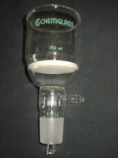 Chemglass 29/26 Glass Coarse Frit 150mL Vacuum Buchner Filter Funnel (A) Damaged picture