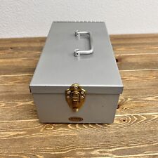 Vintage Business Lit-Ning gray Metal Index File Box picture