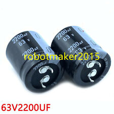 2Pcs 63V 2200uF SNAP-IN Aluminum Electrolytic Capacitor For Audio Filter picture