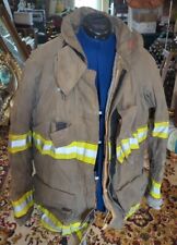 READ DESC Vintage Retired Firefighter Turnout JACKET FIRE COAT USED Size 44 X 32 picture