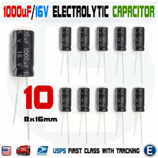 10PCS 1000uF 16V 105C Capacitor Electrolytic 8x16mm for 16V 10V 6.3V Aluminum picture