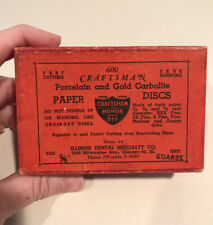 Vintage Dentist Carbolite Dental Paper Discs 600 Craftsman Porcelain and Gold picture