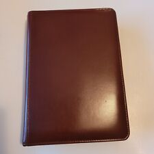 Time Systems Organizer Leather Brown/red 3 Rings USA Vintage W/inserts Filofax picture