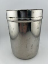 Vintage Vollrath Silver Stainless Steel Medical Surgical Storage Canister w/ Lid picture