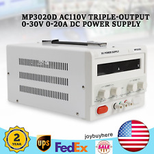 0-30V 0-20A DC Lab Power Supply Regulated 60Hz AC 110V Portable Adjustable+ Line picture