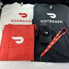 Doordash Starter Kit Insulated Food Bag Lanyard Hat Black White T Shirts Large picture