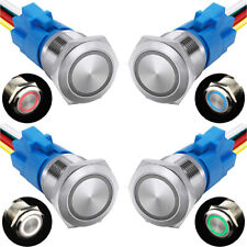 19mm 12V Momentary Push Button Switch Waterproof Led Light IP67 Stainless Steel picture