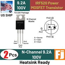 2 Pcs IRF520 IRF520N N IR Power MOSFET Transistor TO-220 9.2A 100V | US Ship picture
