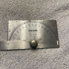 Vintage CRAFTSMAN No. 9-4029 Stainless Steel Protractor USA. 0-180 Degrees picture