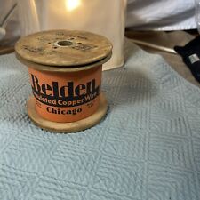 NEW Vintage Belden .0050 36 AWG Insulated Copper Wire WHT MF710 Wood Spool picture