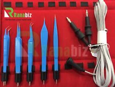 5pcs American Reusable Bipolar Forceps Blue+ 1x Silicon 3m Cord-Iris/ophthalmic picture