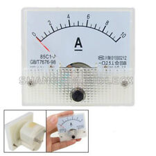 DC 10AGB/T7676-98 Analog Panel Amp Current Meter Ammeter Gauge 85C1 White 0-10A picture