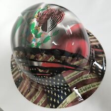 NEW FULL BRIM Hard Hat custom hydro dipped MEXICAN ROOTS/AMERICAN PRIDE  NEW picture