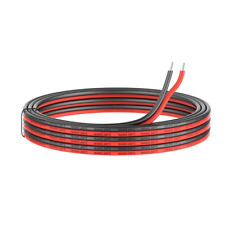 16Awg Silicone Electrical Wire 2 Conductor Parallel Wire Line 50Ft [Black 25Ft R picture