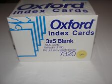 Vintage 1000 Count Oxford 3” x 5” (7320) index Cards Huge Lot made in NY USA CAN picture