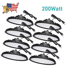 8 Pack 200W UFO Led High Bay Light Commercial Warehouse Factory Lighting Fixture picture