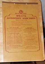 VINTAGE WILSON JONES WS- 07G ACCOUNTANTS' WORK SHEETS picture