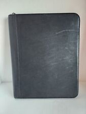 Vintage COACH Black Leather Folder Organizer Planner Notepad Portfolio 13”x10