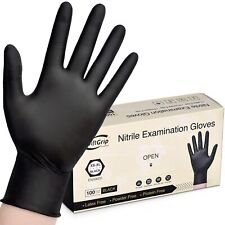 100 Disposable Nitrile Exam 3-6-mil Latex Free Medical Cleaning Food-Safe Gloves picture