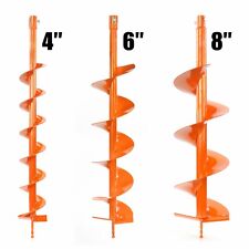 New Bright Orange Earth Auger Drill Bits For Gas Powered Post Fence Hole Digger picture