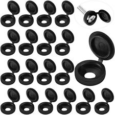 Plastic Screw Hinged Cover Caps Fold Snap Fold Washer Flip Tops Covers 100 Piece picture