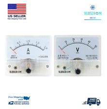 Analog Panel AMP VOLT Current Ammeter Voltmeter Voltage Gauge 10A 50V DH-670 DC  picture