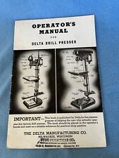 Original, Vintage Delta Drill press Operator's Manual Booklet,   23 pgs. picture