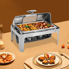 2.38gal Catering Warmer Food Server Kitchens Countertop 2Pan Chafing Buffet Dish picture
