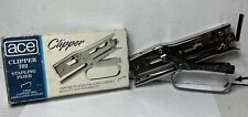 VINTAGE ACE 702 STAPLER STAPLING PLIER, ALL METAL, MADE IN USA - WORKS GREAT picture