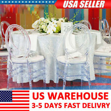 4PCS Acrylic Crystal Chiavari Ghost Stackable Transparent Wedding Dining Chairs picture